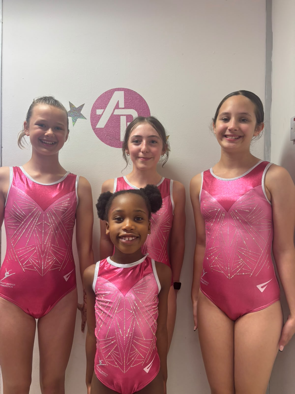 Appley Bridge Club Castor Pink Girls Sleeveless Gymnastics Leotard