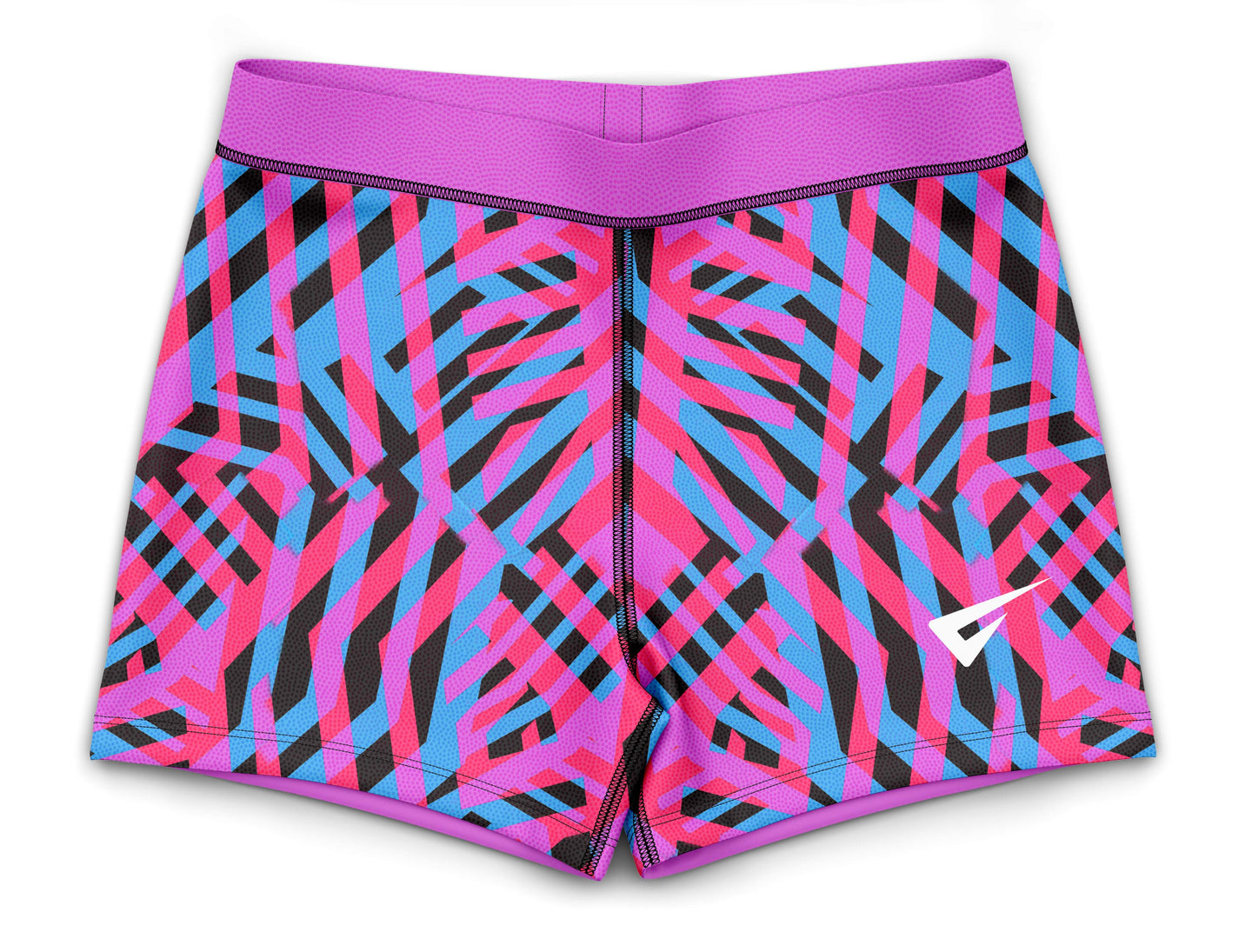 Zig Zag Pink Gymnastics Activewear Girls Hipster Shorts