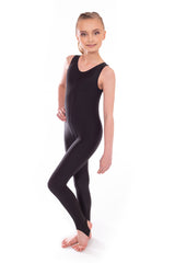 Black Sleeveless Dance Unitard Catsuit
