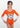 Celeste Orange and Black Long Sleeve Girls Gymnastics Leotard