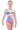 Personalised Pink Floral Watercolour Sleeveless Gymnastic Leotard