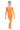 Fluorescent Neon Orange Dance Long Sleeved Unitard Catsuit