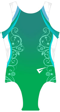 Decor Green Ombre Sleeveless Gymanstics Leotard