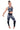 Destiny Black and White Crop Top and Leggings Activewear Set