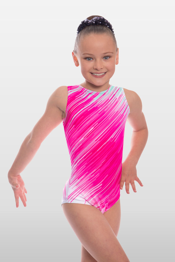 Hero Pink Sleeveless Gymnastics Leotard