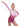 Impulse Pink Shiny Foil Long Sleeve Leotard and Shorts Activewear Set
