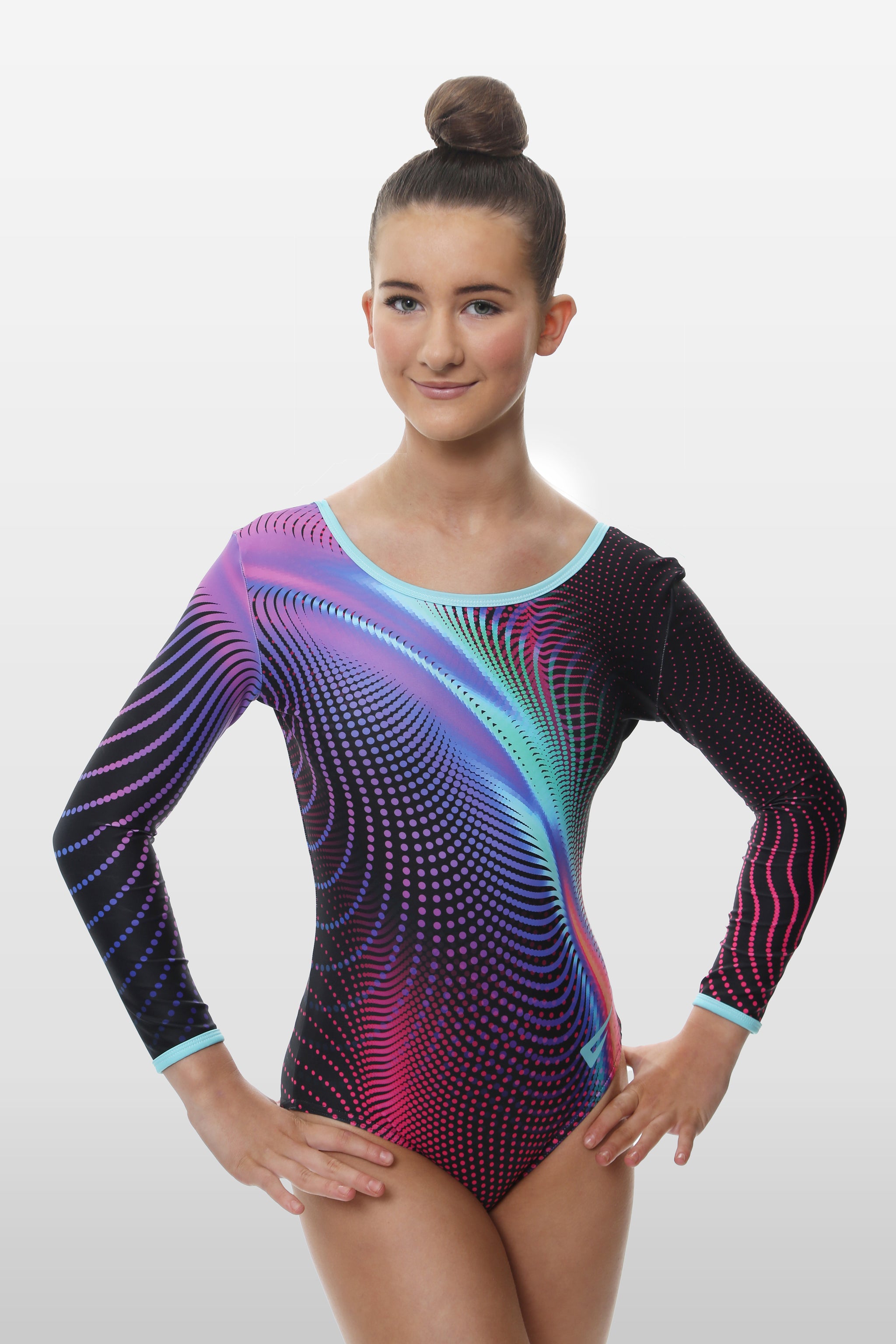 Io Long Sleeve Girls Gymnastics Leotard