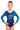 Personalised Jazmin in Navy Blue and Turquoise Long Sleeved Gymnastics Leotard