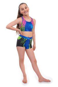 Kinetic Crop Top and Shorts Activewear Set