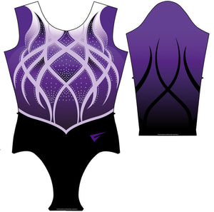 Medea Purple Long Sleeve Girls Gymnastics Leotard