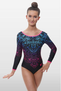 Mimas Neon Long Sleeve Girls Gymnastics Leotard