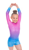 Radiant Blue Girls Gymnastics Gym Shorts