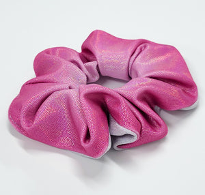 Radiant Silver to Pink Hair Scrunchie