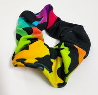 Rainbow Leopard Hair Scrunchie