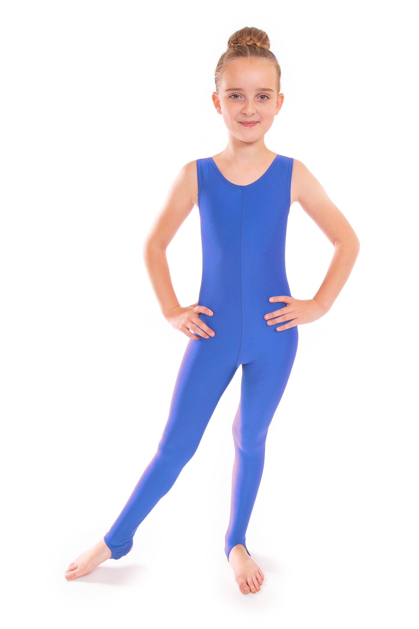 Royal Blue Short Sleeved Dance Unitard Catsuit