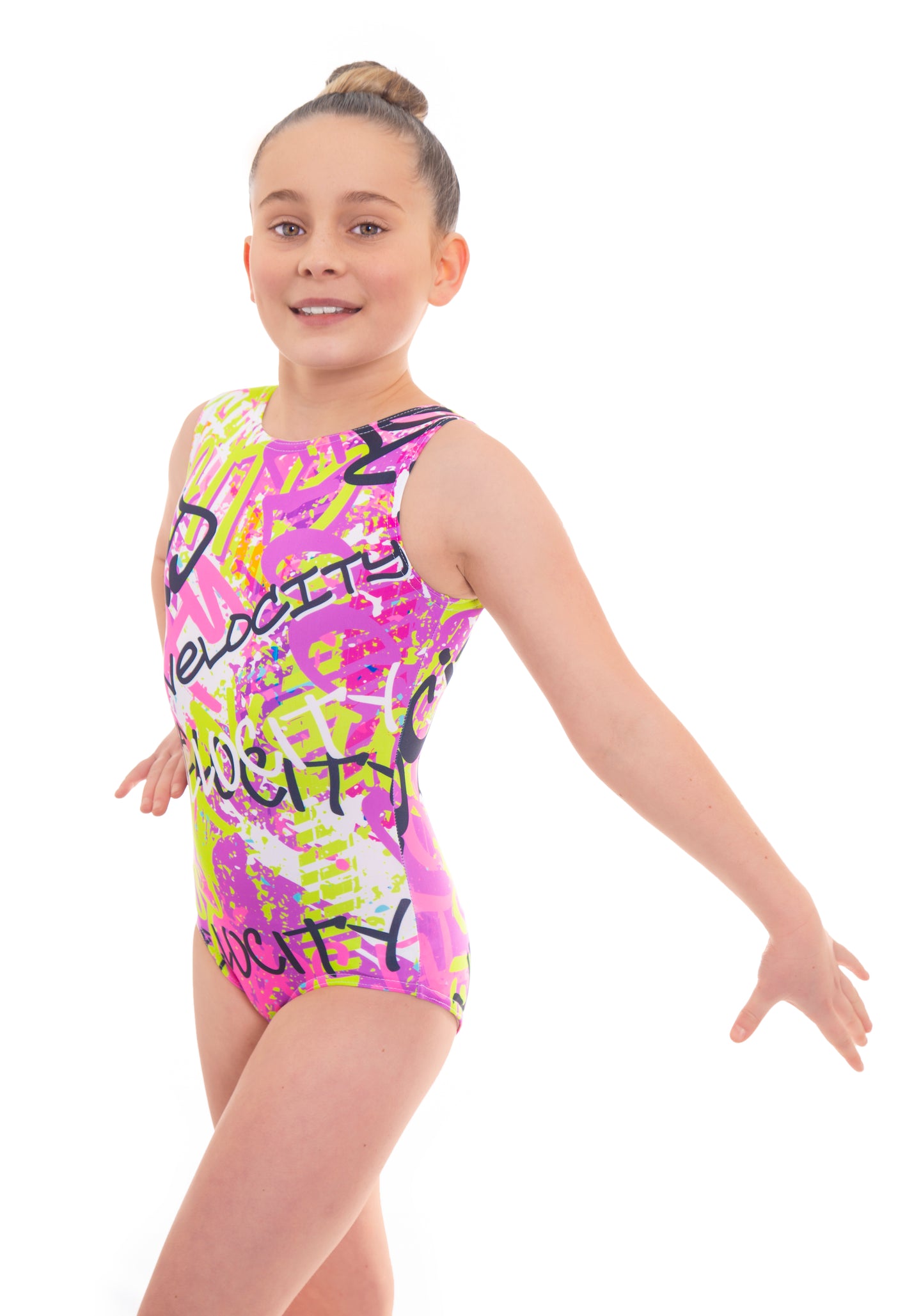 Street Velocity Graffiti Sleeveless Gymnastic Leotard