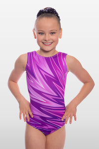 Warrior Purple Sleeveless Gymnastics Leotard