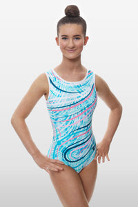 Wild Marble Sleeveless Tank Gymnastics Leotard for Girls and Adults