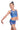 Wild Blue Crop Top and Shorts Activewear Set
